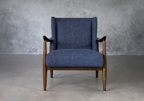 Clifton Chair in Blue (C1012) Fabric, Front
