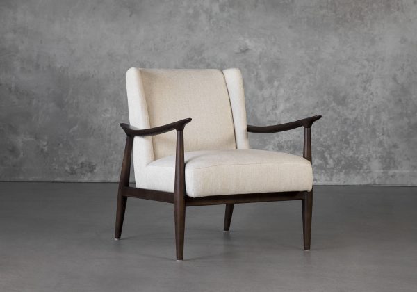 Clifton Chair in Linen, Angle