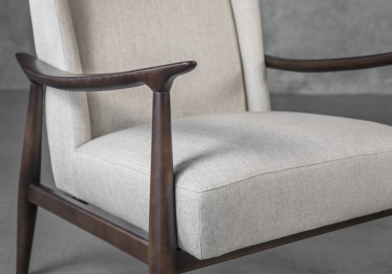 Clifton Chair in Linen, Close Up