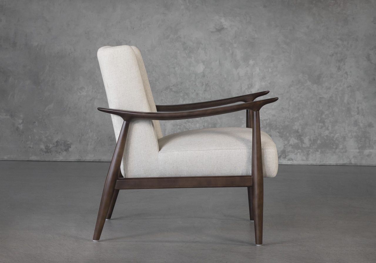 Clifton Chair in Linen, Side