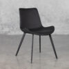 Hype Raven Black Vinyl Dining Chair - Angle