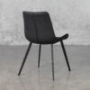 Hype Raven Black Vinyl Dining Chair - Black