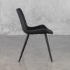 Hype Raven Black Vinyl Dining Chair - Side