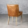 Jonny Dining Chair in Tan Leather, Back