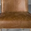 Jonny Dining Chair in Tan Leather, Close Up