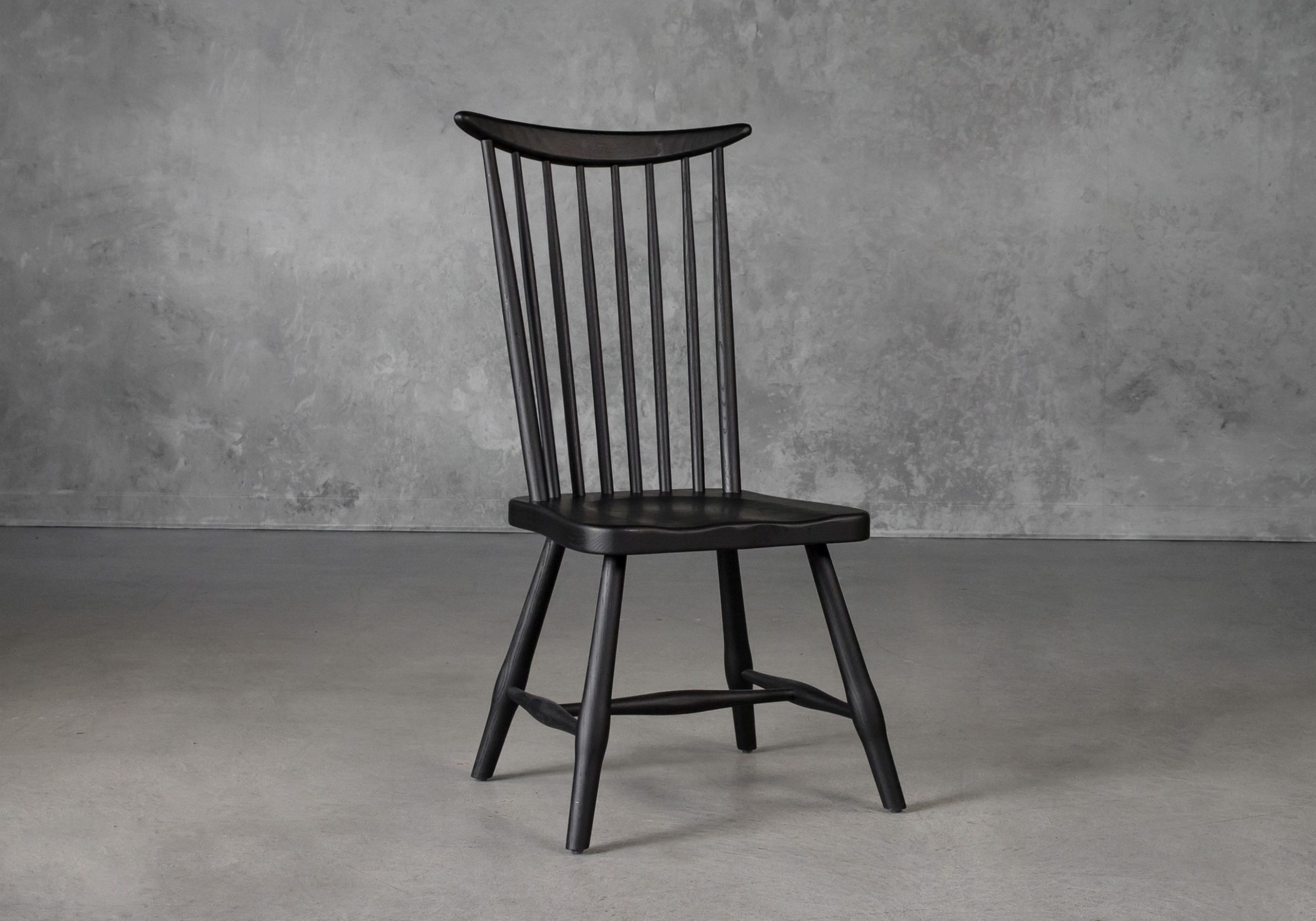 Sofia Dining Chair in Black, Angle