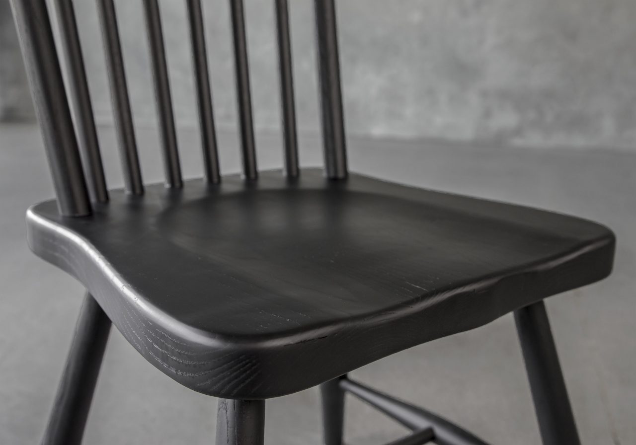 Sofia Dining Chair in Black, Close Up