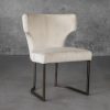 Thelma Dining Chair in Beige (C686) Fabric, Angle