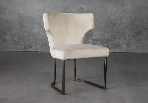 Thelma Dining Chair in Beige (C686) Fabric, Angle