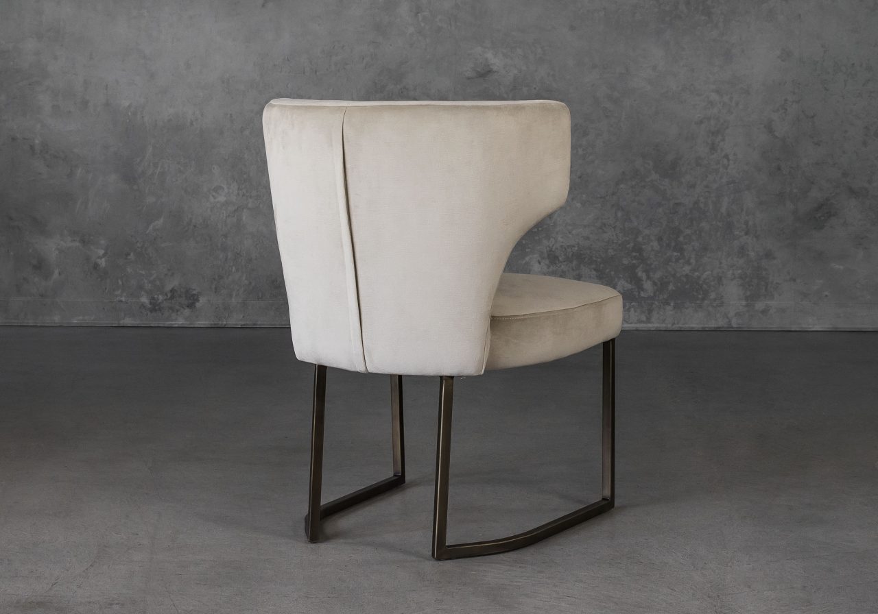 Thelma Dining Chair in Beige (C686) Fabric, Back