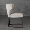 Thelma Dining Chair in Beige (C686) Fabric, Side