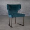 Thelma Dining Chair in Teal (B671) Fabric, Angle