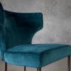 Thelma Dining Chair in Teal (B671) Fabric, Close Up