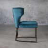 Thelma Dining Chair in Teal (B671) Fabric, Side