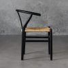 Wishbone Dining Chair in Black, Side