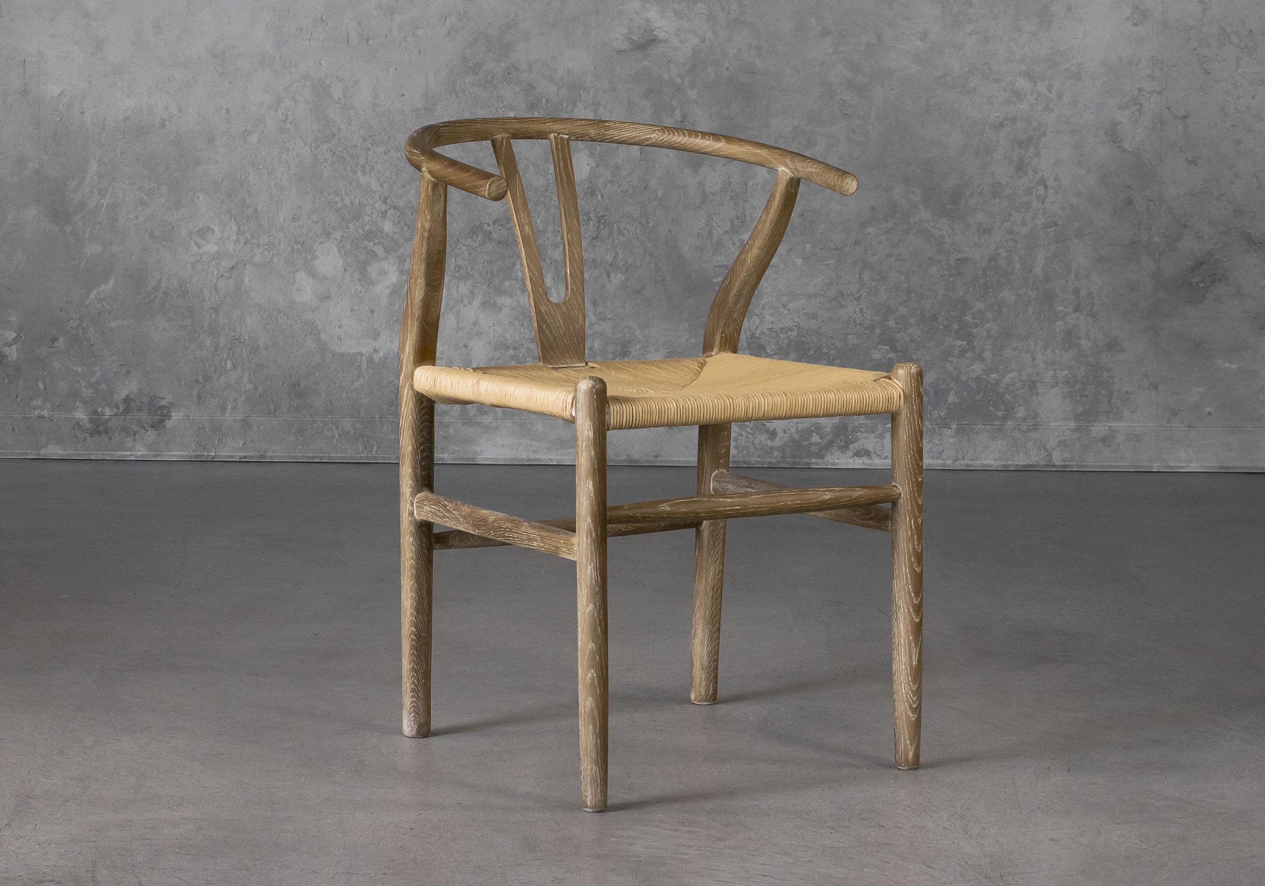 Wishbone Dining Chair in Reclaimed Wood, Angle