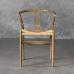 Wishbone Dining Chair in Reclaimed Wood, Front