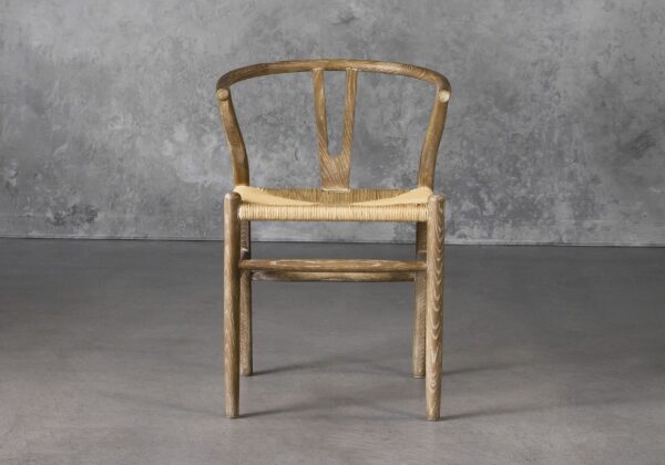 Wishbone Dining Chair in Reclaimed Wood, Front