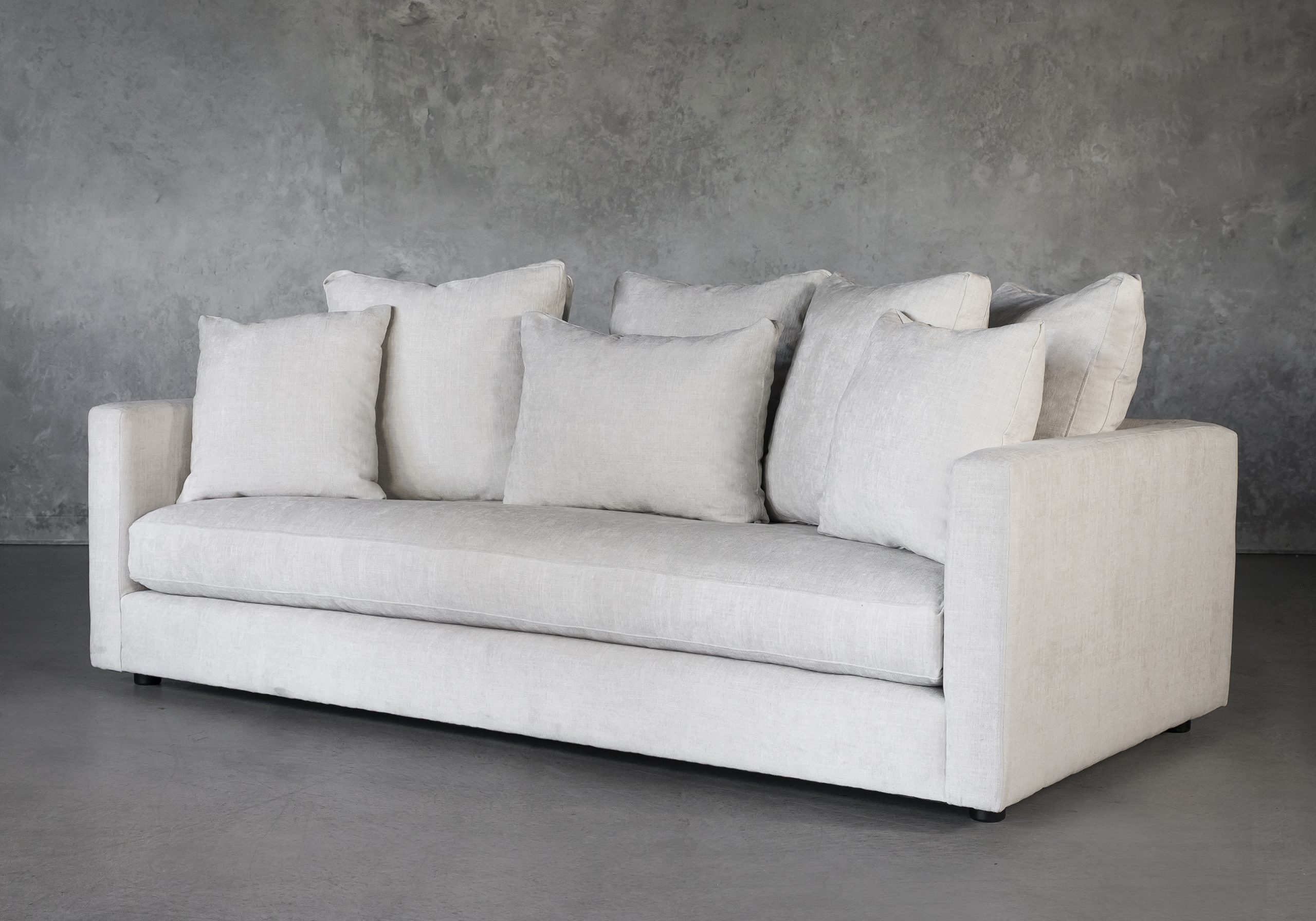 Leah Sofa in Sand Fabric, Angle