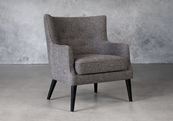 Marley Chair in Grey C293 Fabric, Angle