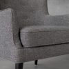Marley Chair in Grey C293 Fabric, Close Up