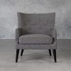 Marley Chair in Grey C293 Fabric, Front