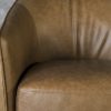 Milner Swivel Chair in Light Camel Leather, Close Up