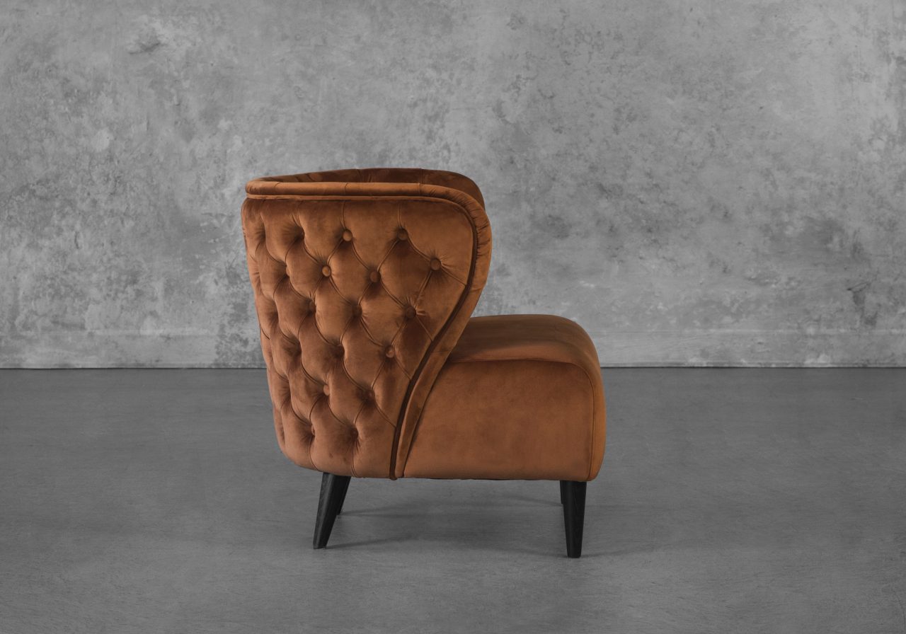Becky Accent Chair in Copper, Side