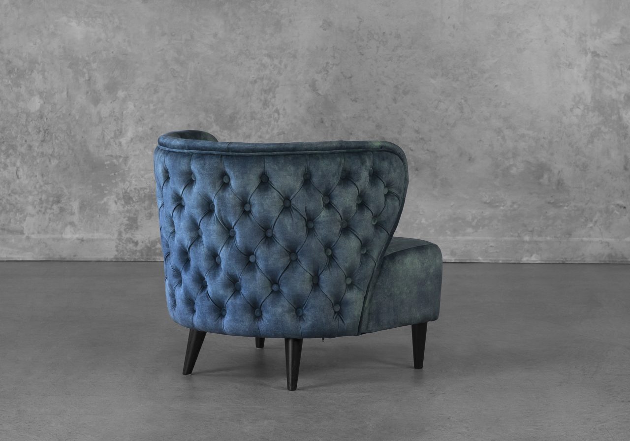 Becky Accent Chair in Teal, Back