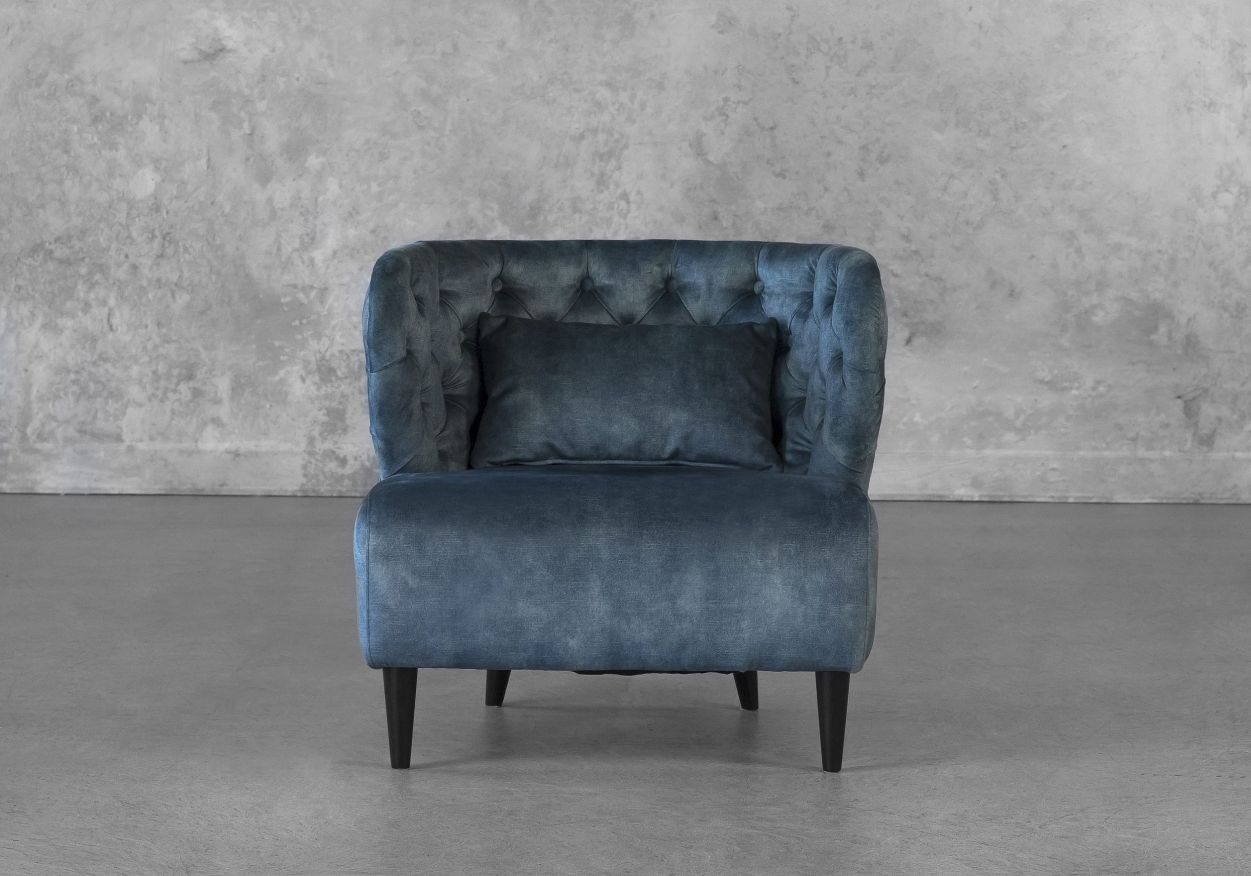 Becky Accent Chair in Teal, Front