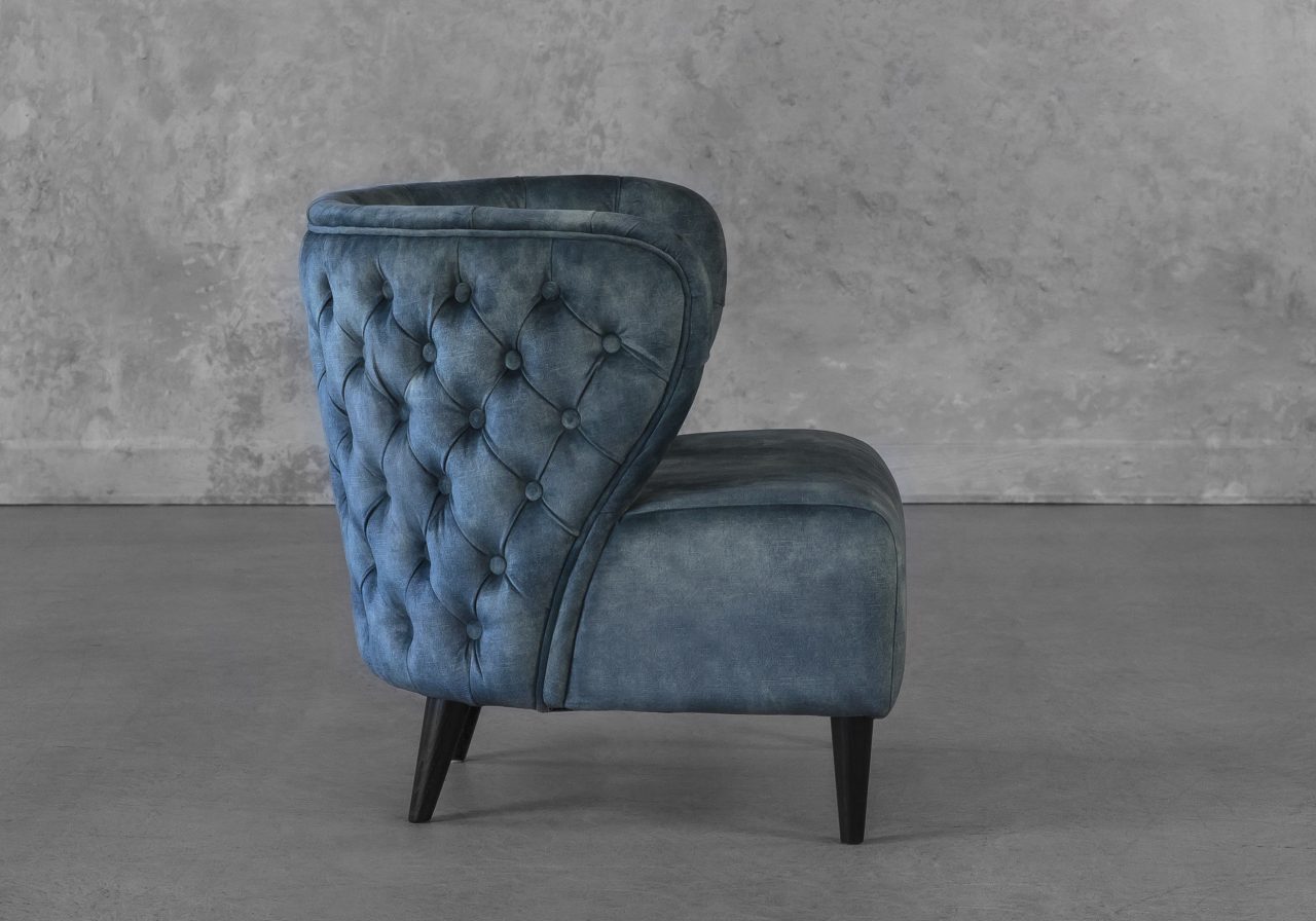 Becky Accent Chair in Teal, Side