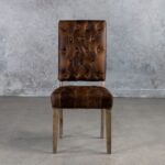 Lorena Dining Chair in Leather, Front