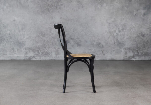 Avenue Dining Chair in Black, Side