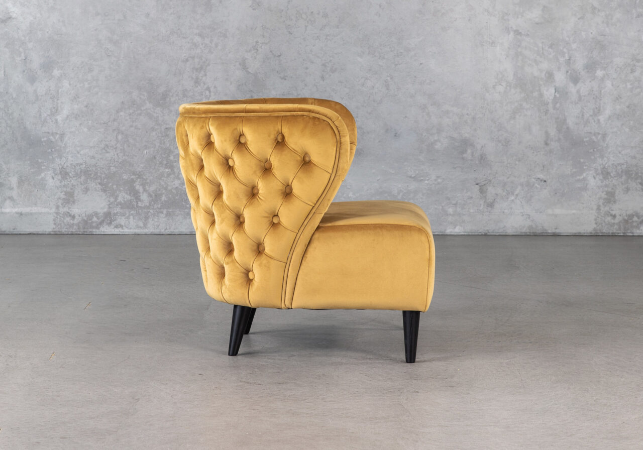 Becky Chair in Mustard, Side