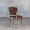 Elias Dining Chair in Brown Leather, Back