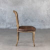 Elias Dining Chair in Brown Leather, Side