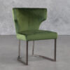 Thelma Dining Chair in Green, Angle