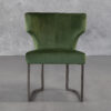 Thelma Dining Chair in Green, Front