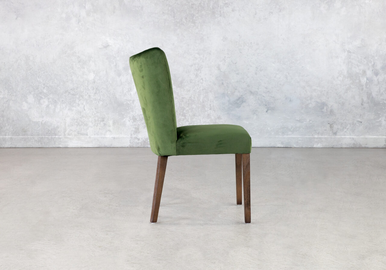 Greg Dining Chair in Green, Side