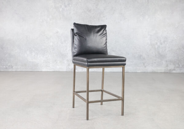 Harlow Counter Stool in Black, Angle