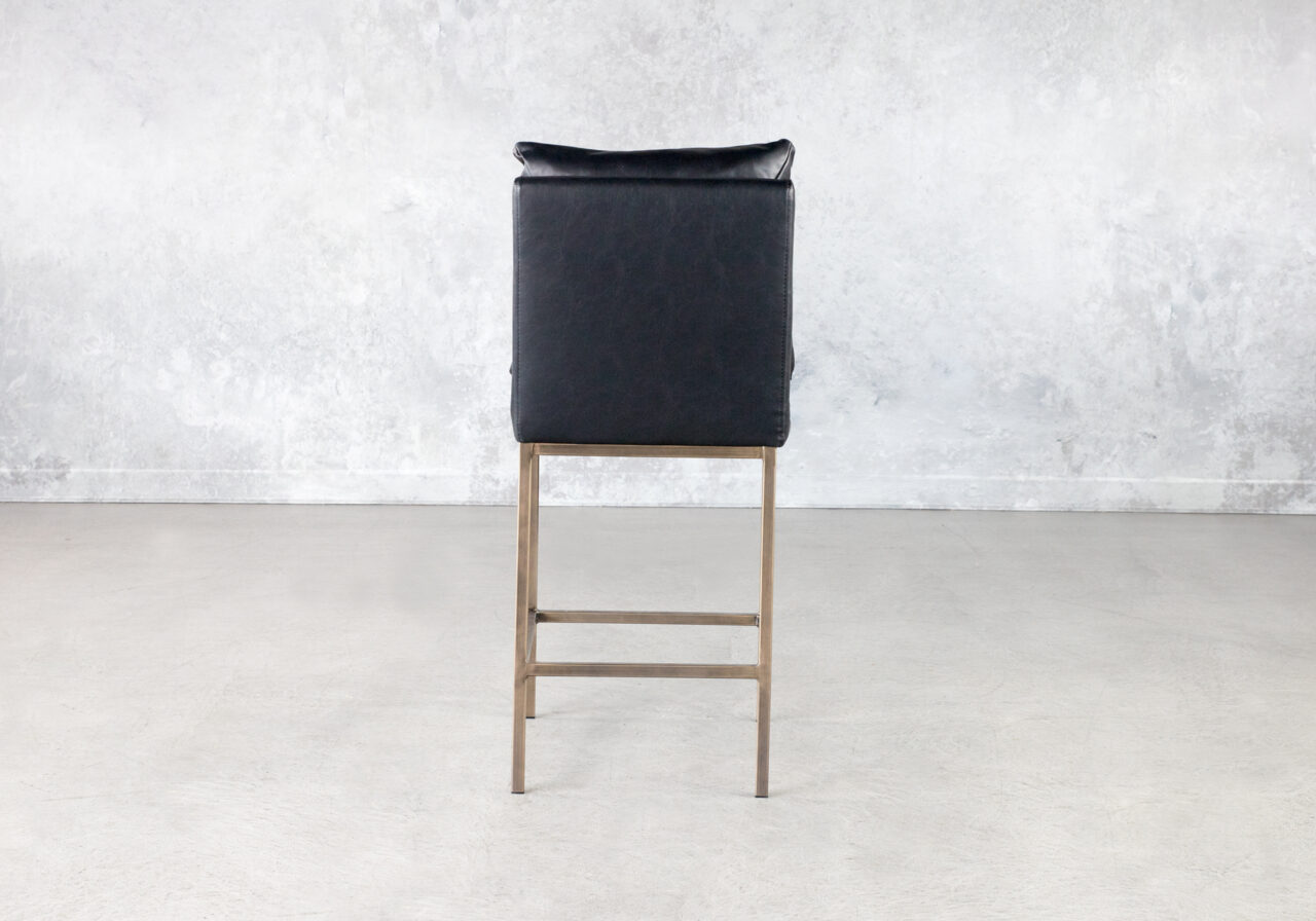 Harlow Counter Stool in Black, Back