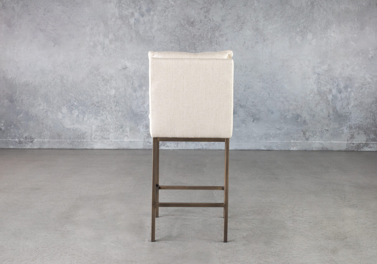 Harlow Counter Stool in Linen, Back