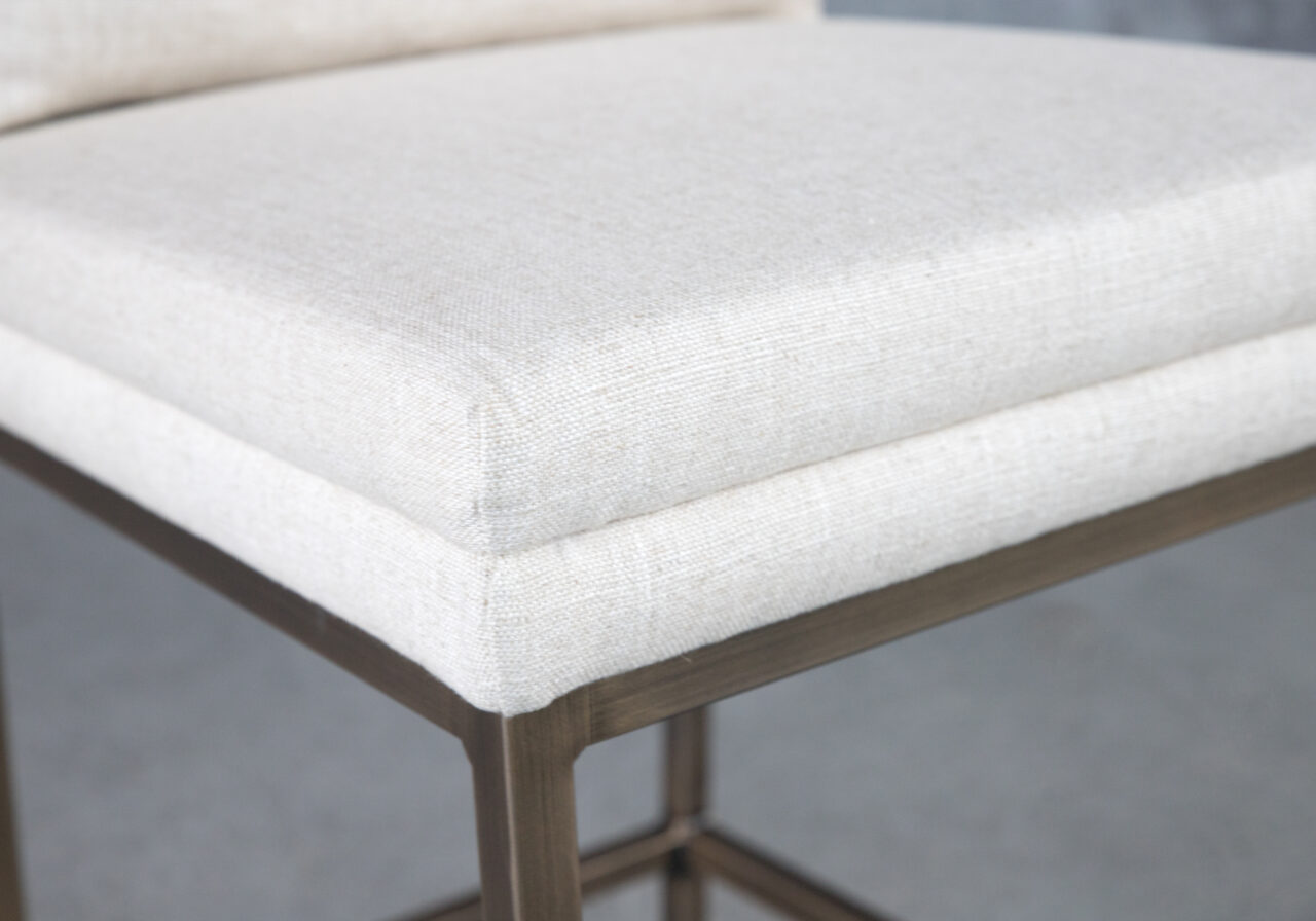 Harlow Counter Stool in Linen, Detail