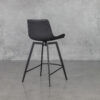 Hype Raven Black Swivel Counter Stool - Back