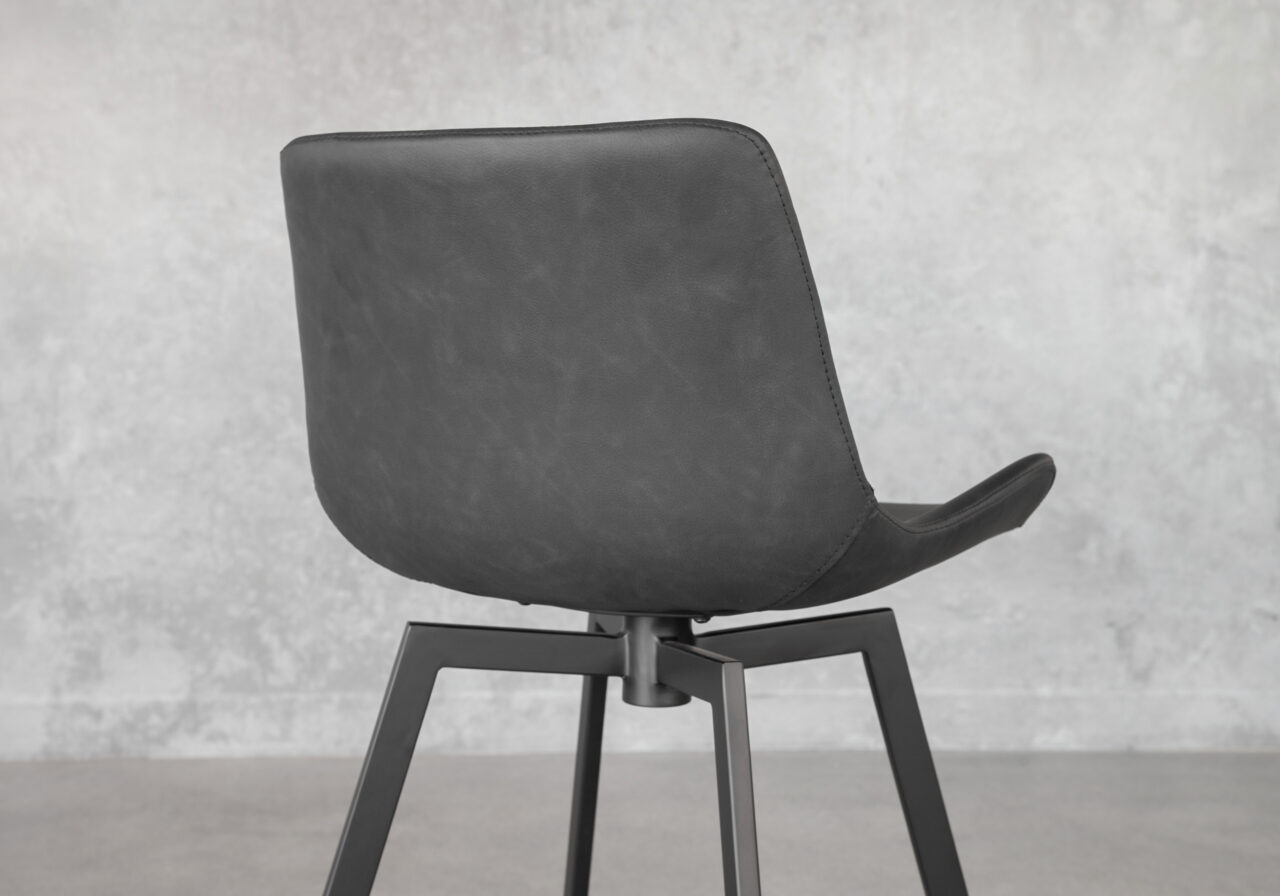 Hype Raven Black Swivel Counter Stool - Details