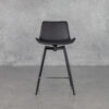 Hype Raven Black Swivel Counter Stool - Front