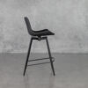 Hype Raven Black Swivel Counter Stool - Side