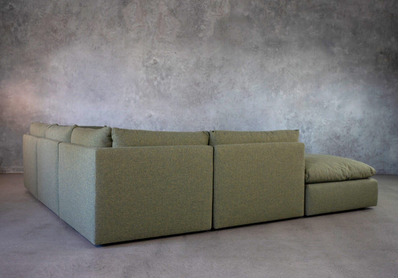 Esha Sectional in Green, Back