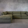 Esha Sectional in Green, Front