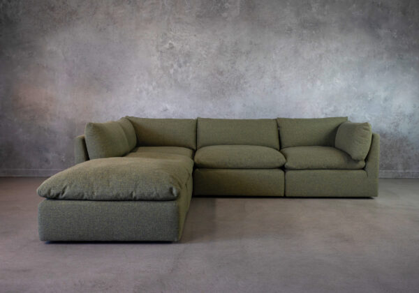 Esha Sectional in Green, Front
